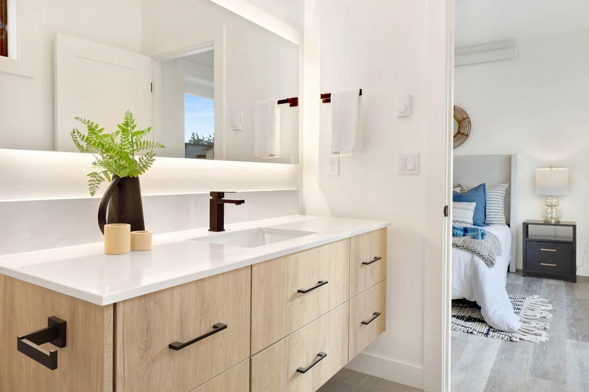 Plan 280225JWD: Two-Story 2-Bed Contemporary House Plan with Sloped Ceilings - 1387 Sq Ft - Image #49 - Contemporary