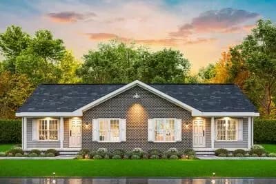 2-Bed Traditional-Style Duplex House Plan with Covered Porches - 985 Sq Ft