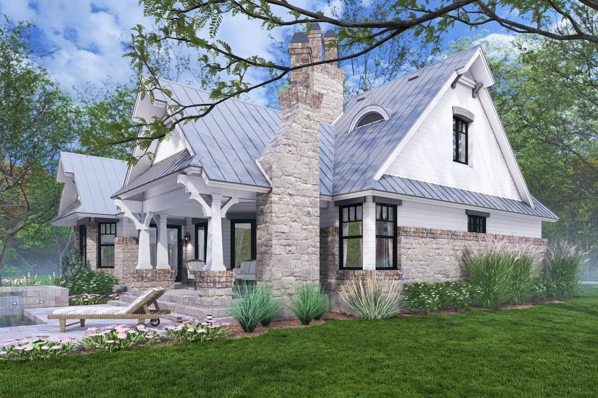 Plan 16941WG: 3-Bed Craftsman Cottage with Bonus Room and Detached 2-Car Garage - Image #8 - Cottage, Craftsman, Rustic