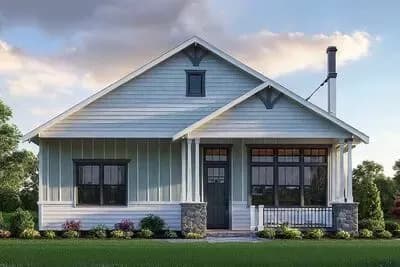 Single-Story Craftsman Home with Oversized Garage and Open Layout - 916 Sq Ft