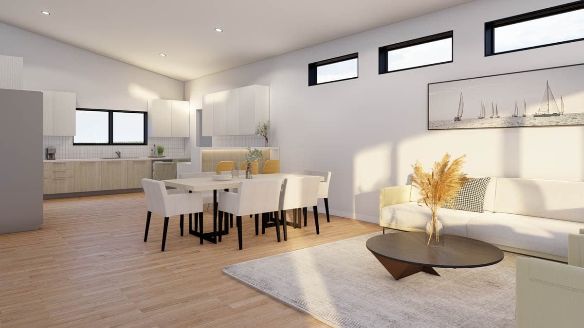 Plan 70924MK: 3-Bed Mid-Century Modern Ranch House Plan with Workshop Garage - Image #11 - Mid Century Modern, Modern, Ranch