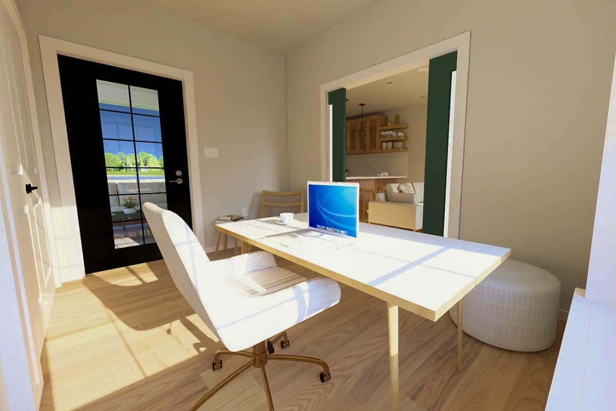 Plan 67843MG: Single Bed Cottage House Plan with Home Office or Flex Space - 800 Sq Ft - Image #19 - Cottage