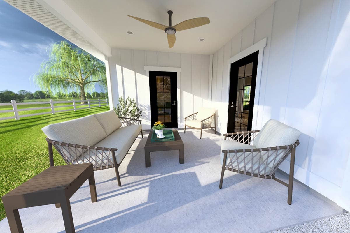 Plan 67843MG: Single Bed Cottage House Plan with Home Office or Flex Space - 800 Sq Ft - Image #21 - Cottage