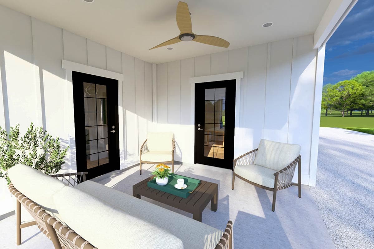 Plan 67843MG: Single Bed Cottage House Plan with Home Office or Flex Space - 800 Sq Ft - Image #22 - Cottage