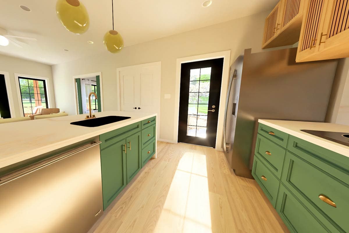 Plan 67844MG: Compact Lake House Plan with Home Office or Flex Space - 850 Sq Ft - Image #10