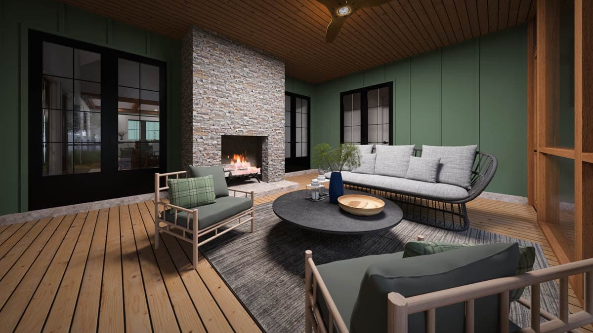 Plan 865025SHW: Modern Farmhouse with Angled Garage and Two-Story Great Room - Image #18 - Country, Farmhouse, Modern Farmhouse, Ranch, Traditional, Transitional