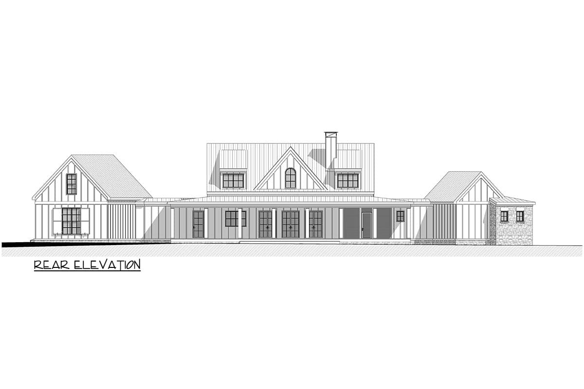 Plan 865025SHW: Modern Farmhouse with Angled Garage and Two-Story Great Room - Image #20 - Country, Farmhouse, Modern Farmhouse, Ranch, Traditional, Transitional