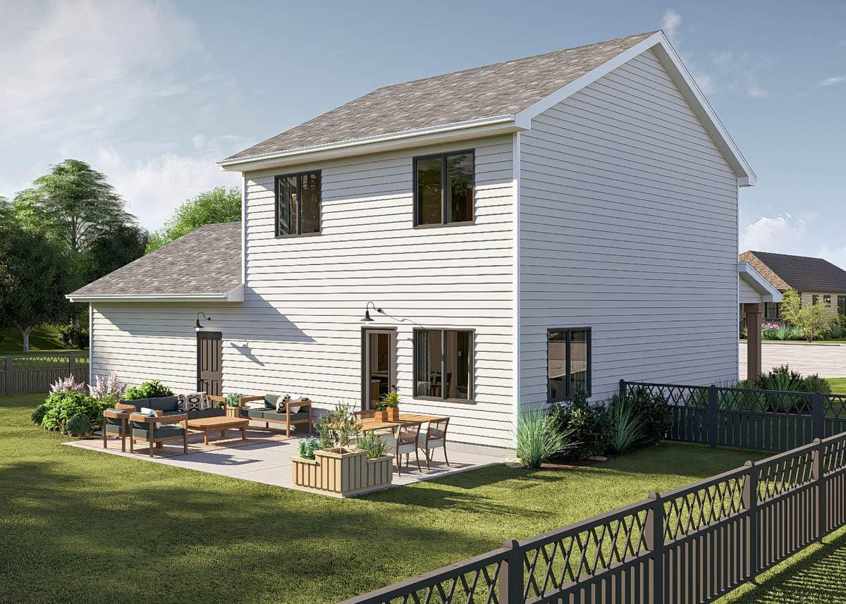 Plan 623517DJ: Two-Story 3-Bed Traditional House Plan with Spacious 2-Car Garage - 1478 Sq Ft - Image #6 - Traditional