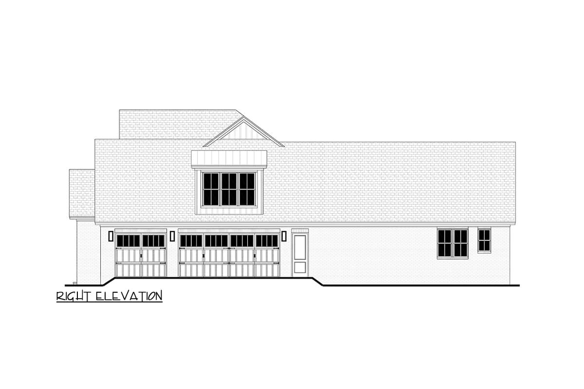 Plan 52006HZ: 4-Bed Modern Farmhouse Plan with Optionally Finished Bonus Room Above - 3354 Sq Ft - Image #8 - Country, Modern Farmhouse, New American