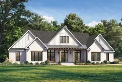 4-Bed Modern Farmhouse Plan with Optionally Finished Bonus Room Above - 3354 Sq Ft