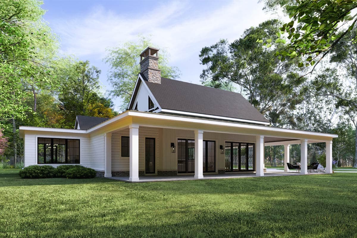 Plan 865026SHW: 3 Bed Modern Farmhouse Plan with Oversized Wrap-Around Porch - 2262 Sq Ft - Image #6 - Modern Farmhouse, Transitional