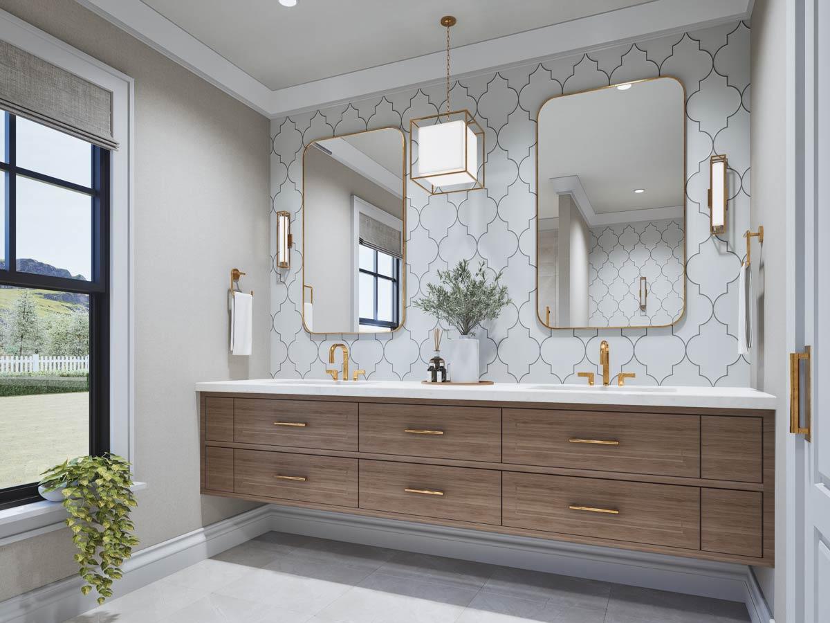 Plan 25890GE: 3-Bed Modern Farmhouse Plan with Jack & Jill Bathroom - 1682 sq Ft - Image #28 - Farmhouse, Modern Farmhouse