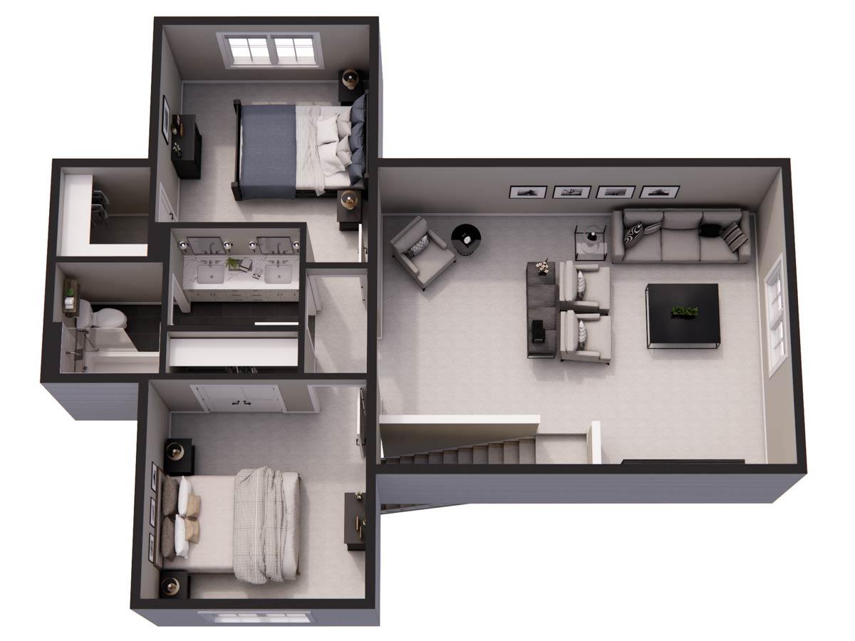 Plan 140014RK: Traditional 4 Bed House Plan with Main Level Primary and Covered Porches - Image #48 - Traditional