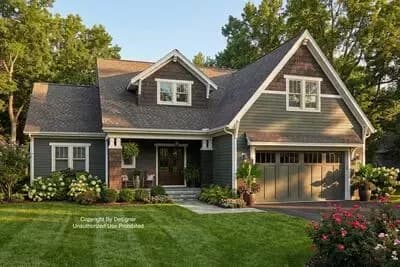 Craftsman House Plan with 5 Beds, First-Floor Primary Suite and Bonus Room