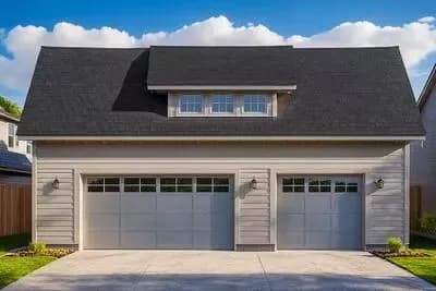 3-Car Traditional Garage Plan 