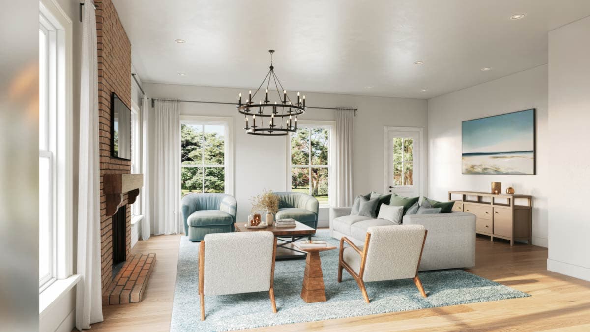 Plan 810038RBT: Two-Story Modern Farmhouse Plan with Flex Room or Office Space - 2050 Sq Ft - Image #7 - Farmhouse, Modern Farmhouse