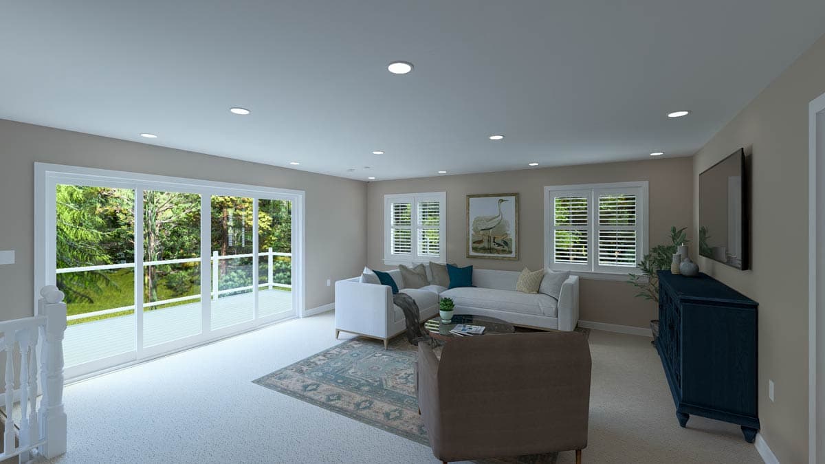Plan 61637UT: Stylish One-Bedroom Garage Apartment with 4-Car Capacity - Image #9 - Traditional