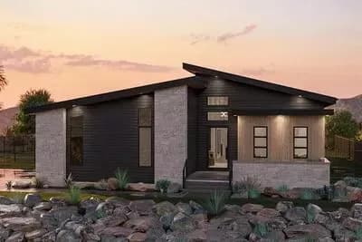 Single-Story Modern House Plan with Home Office - 2613 Sq Ft