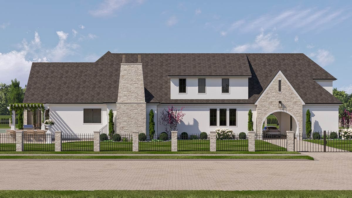 Plan 623520DJ: 3-Bedroom European-Style House Plan with  Loft and Home Office - 4589 Sq Ft - Image #8 - European