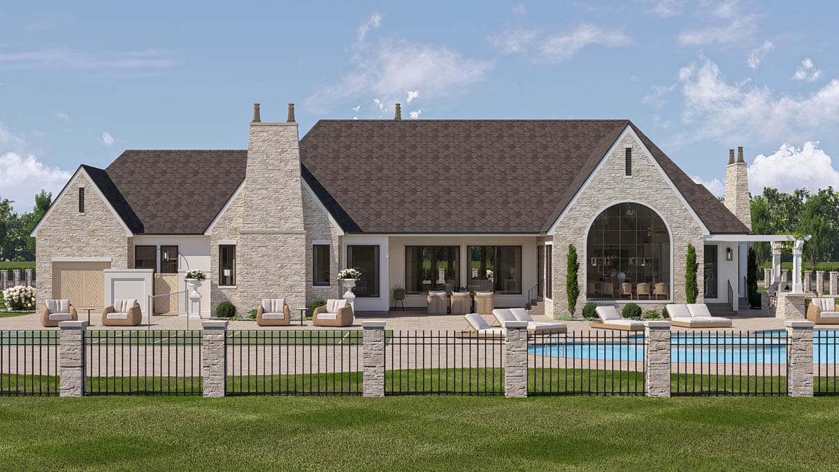 Plan 623520DJ: 3-Bedroom European-Style House Plan with  Loft and Home Office - 4589 Sq Ft - Image #10 - European