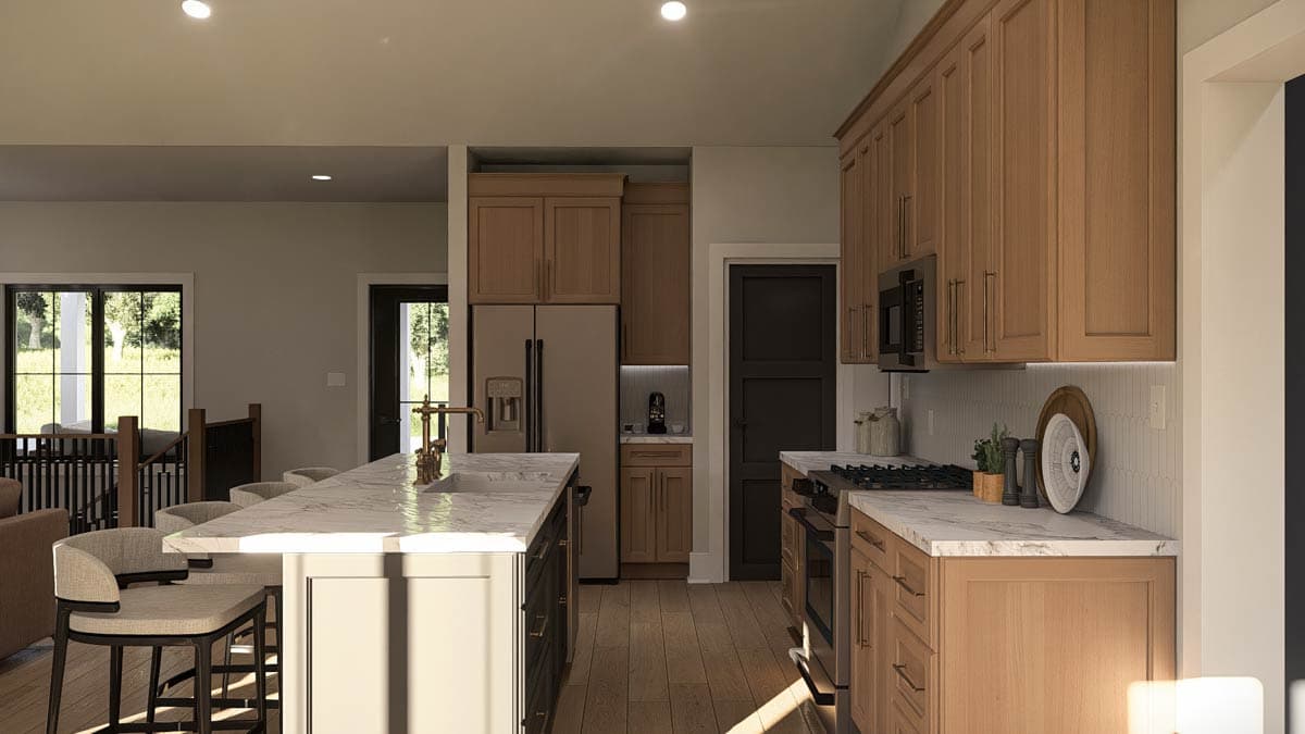 Plan 623521DJ: Single-Story Modern Farmhouse with Open Concept Living and Split Bedroom Layout - Image #12 - Modern Farmhouse, Ranch