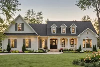 Charming Country Modern Farmhouse Plan with Unfinished Bonus Room