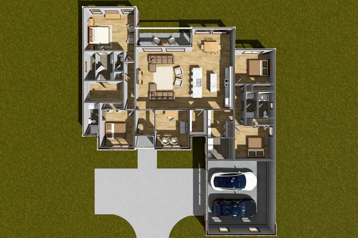 Plan 52438WM: Charming One-Story Craftsman with Open Layout and Rear Porch Retreat - Image #8