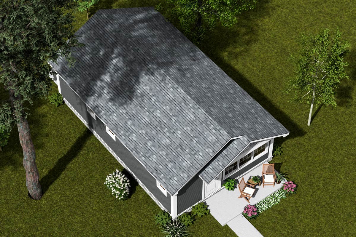 Plan 52441WM: Charming 2-Bed Cottage with Open Living and Vaulted Ceilings - Image #6