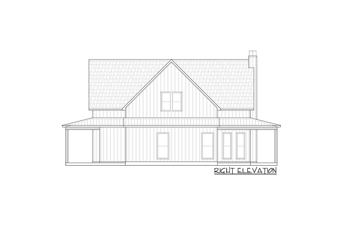 Plan 170010ADS: Modern Farmhouse Plan with Vaulted Living Room and Split Bedroom Layout - Image #6 - Country, Farmhouse, Modern Farmhouse