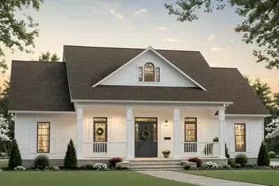 Charming Country House Plan with Inviting Porches and Split Bedrooms