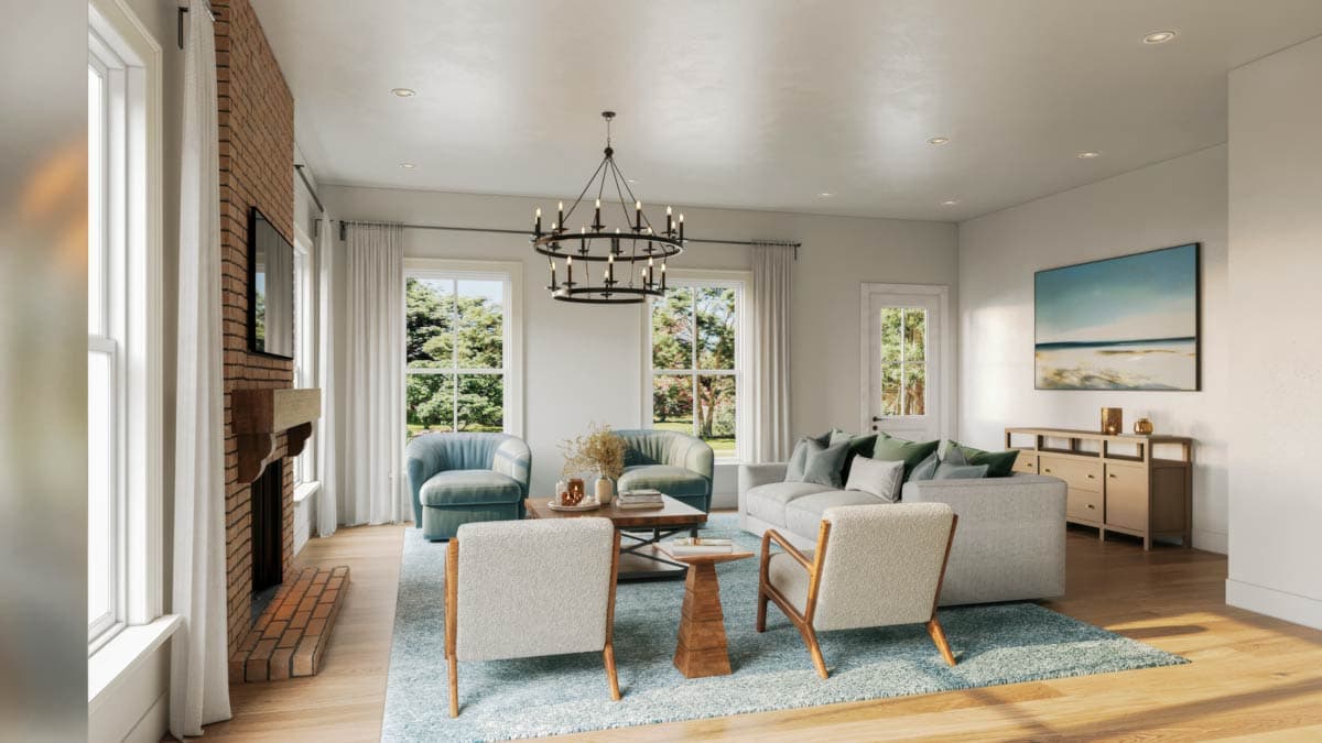 Plan 810039RBT: 4-Bedroom Modern Farmhouse Plan with Great Room and Covered Porch - Image #6 - Farmhouse, Modern Farmhouse