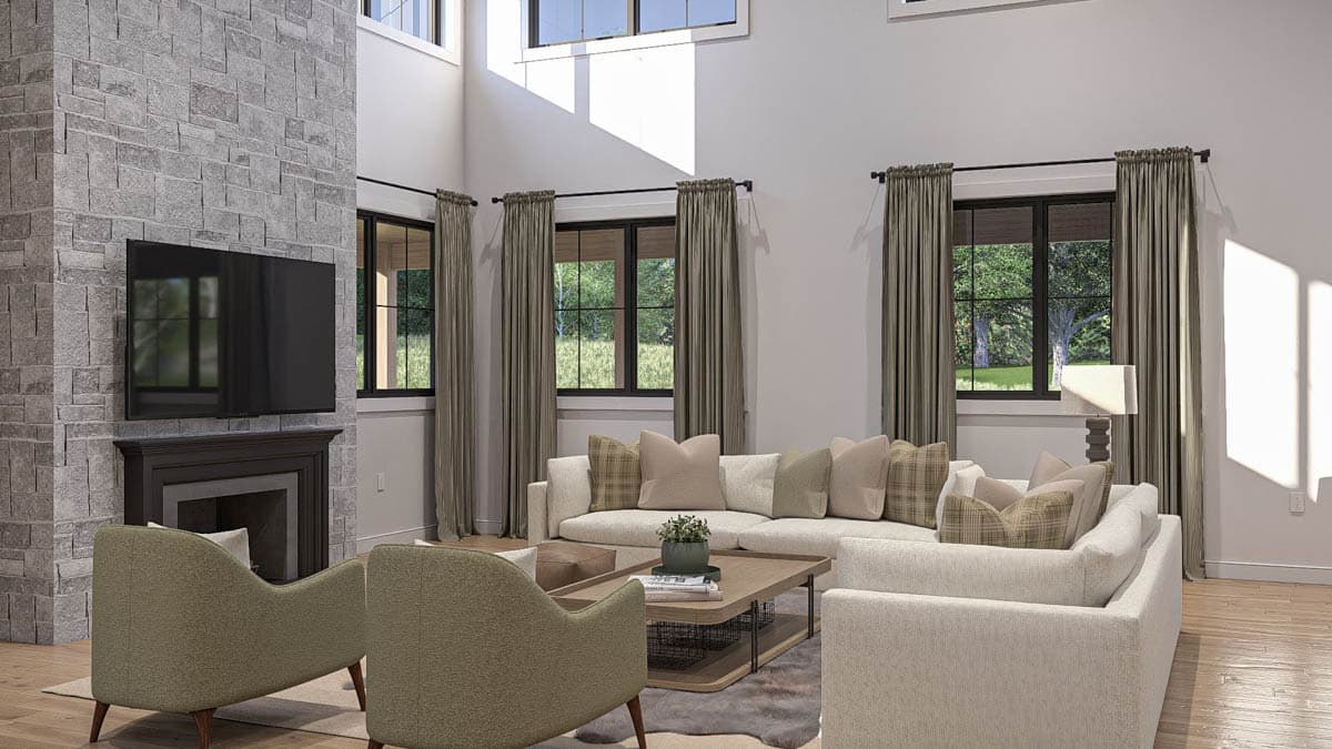 Plan 623523DJ: Two-Story Barndominium House Plan with 5-Beds and a 6-Car Garage - 3437 Sq Ft - Image #10 - Barndominium