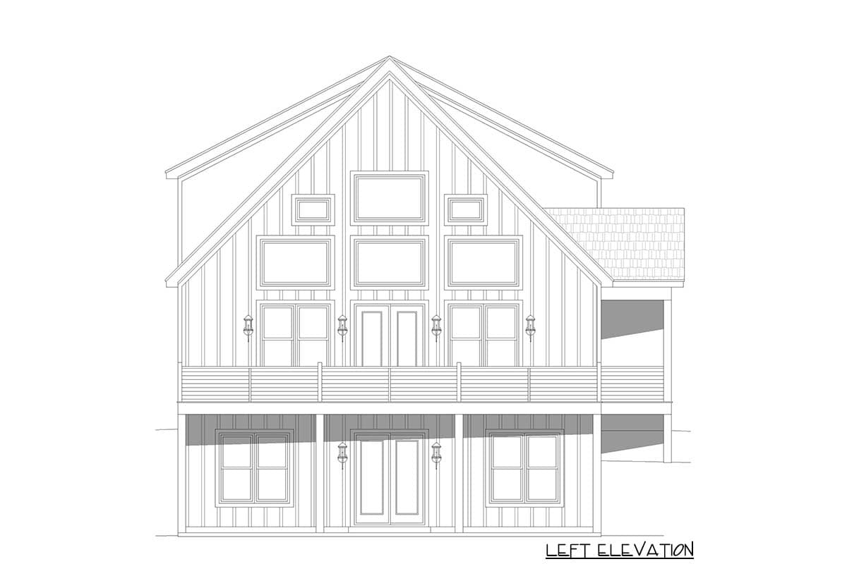 Plan 680568VR: Modern Mountain Retreat with Spacious Loft and Two Home Offices - Image #9 - Mountain