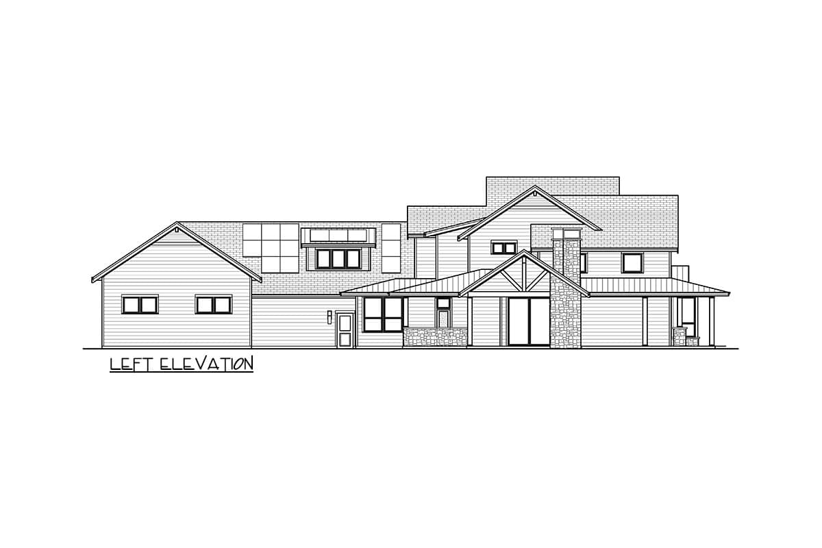 Plan 280242JWD: 5 Bedrooms Modern Farmhouse Plan with Wraparound Porch and 4-Car Garage - Image #3 - Modern Farmhouse