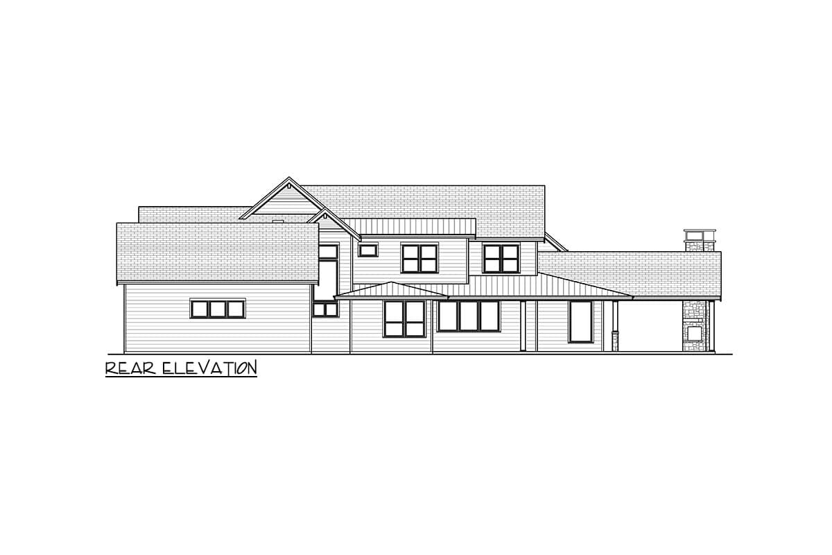 Plan 280242JWD: 5 Bedrooms Modern Farmhouse Plan with Wraparound Porch and 4-Car Garage - Image #4 - Modern Farmhouse
