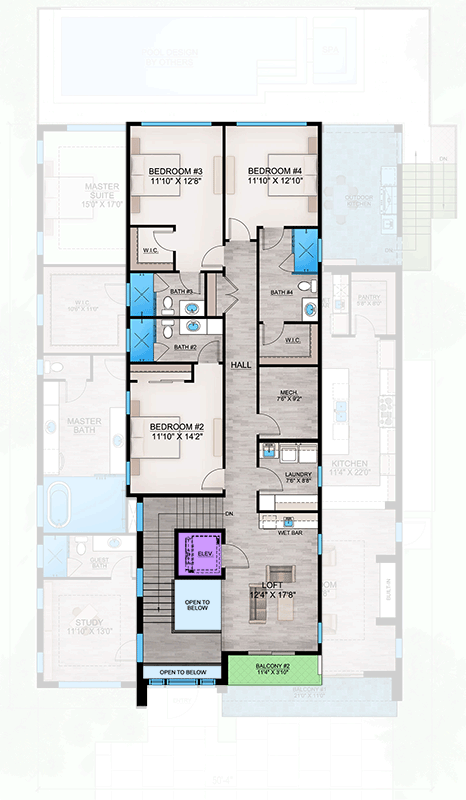 Plan 86162BW: Contemporary Luxury Home with Expansive Garage and Open Layout - Floor Plan - 2nd Floor