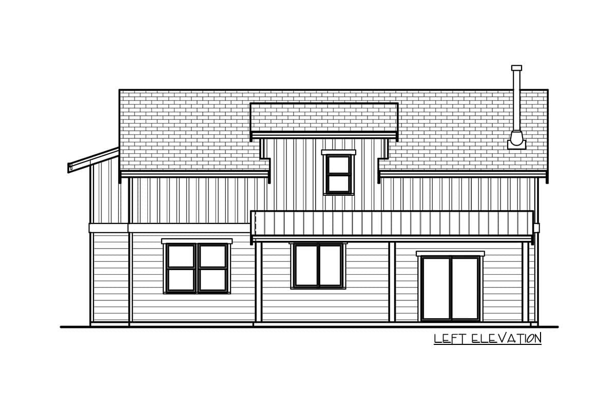 Plan 280243JWD: 3-Bed Barndo-Style Modern Farmhouse with Oversized Workshop Garage - 1586 Sq Ft - Image #5 - Barndominium, Carriage, Modern Farmhouse, New American