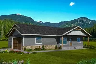 Charming Ranch Style House Plan with Vaulted Ceilings