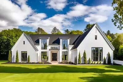 Modern Transitional House Plan with Vaulted Great Room and 3-Car Garage