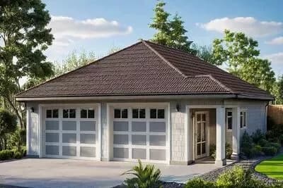 Spacious Detached Garage with Two-Car Capacity