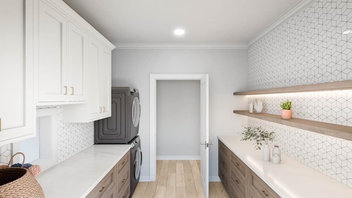 Plan 911058JVD: 2-Bed Modern Farmhouse with Vaulted Living and 3-Car Garage - Image #11 - Modern Farmhouse, New American