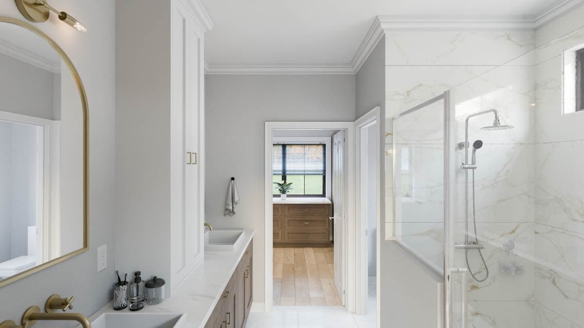 Plan 911058JVD: 2-Bed Modern Farmhouse with Vaulted Living and 3-Car Garage - Image #17 - Modern Farmhouse, New American