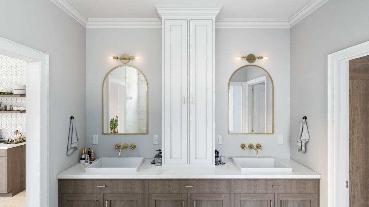 Plan 911058JVD: 2-Bed Modern Farmhouse with Vaulted Living and 3-Car Garage - Image #15 - Modern Farmhouse, New American