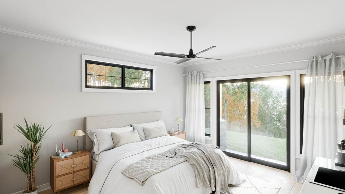 Plan 911058JVD: 2-Bed Modern Farmhouse with Vaulted Living and 3-Car Garage - Image #12 - Modern Farmhouse, New American