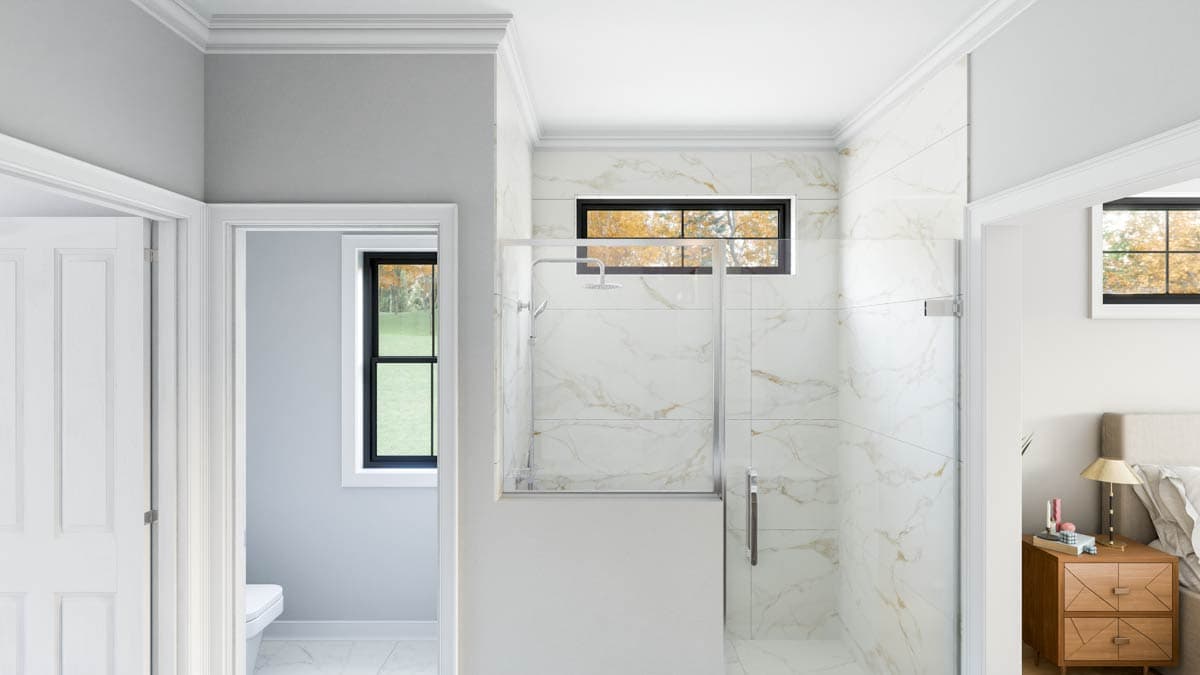 Plan 911058JVD: 2-Bed Modern Farmhouse with Vaulted Living and 3-Car Garage - Image #16 - Modern Farmhouse, New American