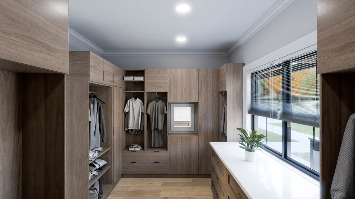 Plan 911058JVD: 2-Bed Modern Farmhouse with Vaulted Living and 3-Car Garage - Image #18 - Modern Farmhouse, New American