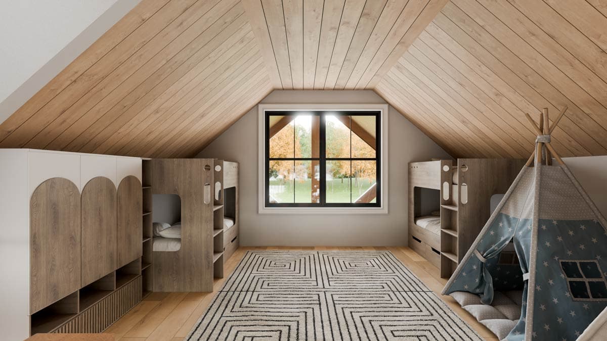 Plan 911058JVD: 2-Bed Modern Farmhouse with Vaulted Living and 3-Car Garage - Image #21 - Modern Farmhouse, New American