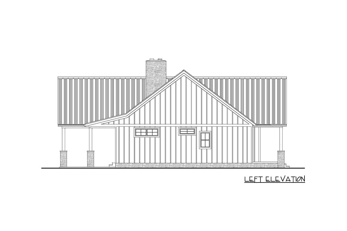 Plan 911058JVD: 2-Bed Modern Farmhouse with Vaulted Living and 3-Car Garage - Image #24 - Modern Farmhouse, New American