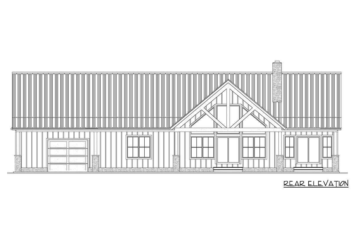 Plan 911058JVD: 2-Bed Modern Farmhouse with Vaulted Living and 3-Car Garage - Image #25 - Modern Farmhouse, New American