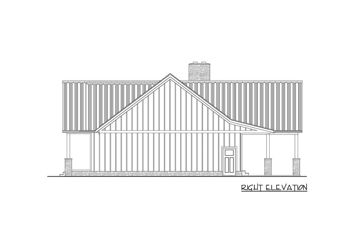 Plan 911058JVD: 2-Bed Modern Farmhouse with Vaulted Living and 3-Car Garage - Image #26 - Modern Farmhouse, New American